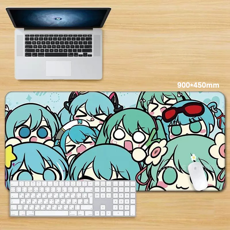 Pc Gaming Hatsune Miku - Tapis de souris Anime pour Gamer,