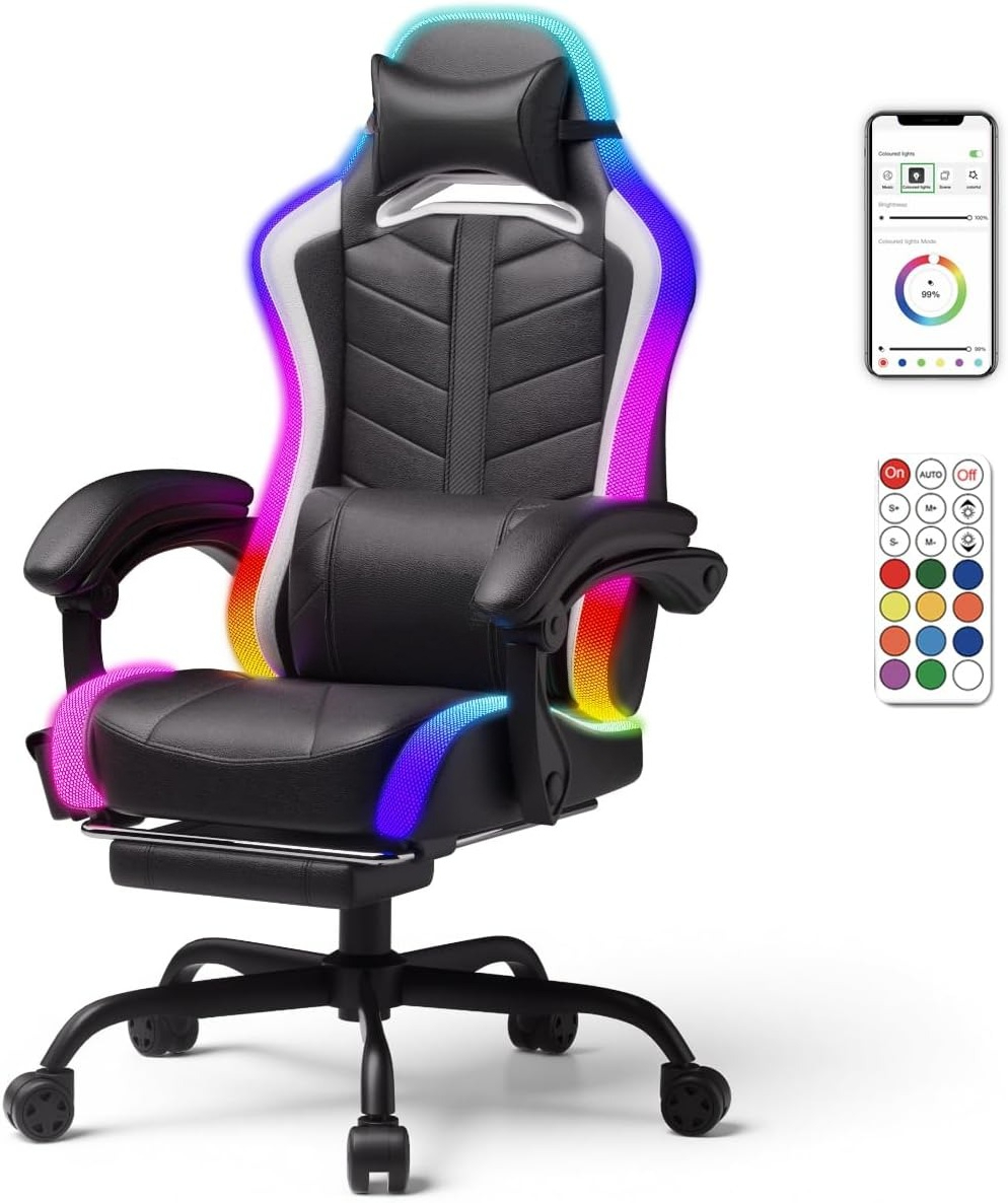 Gaming Speaker - Chaise de jeu en cuir PU