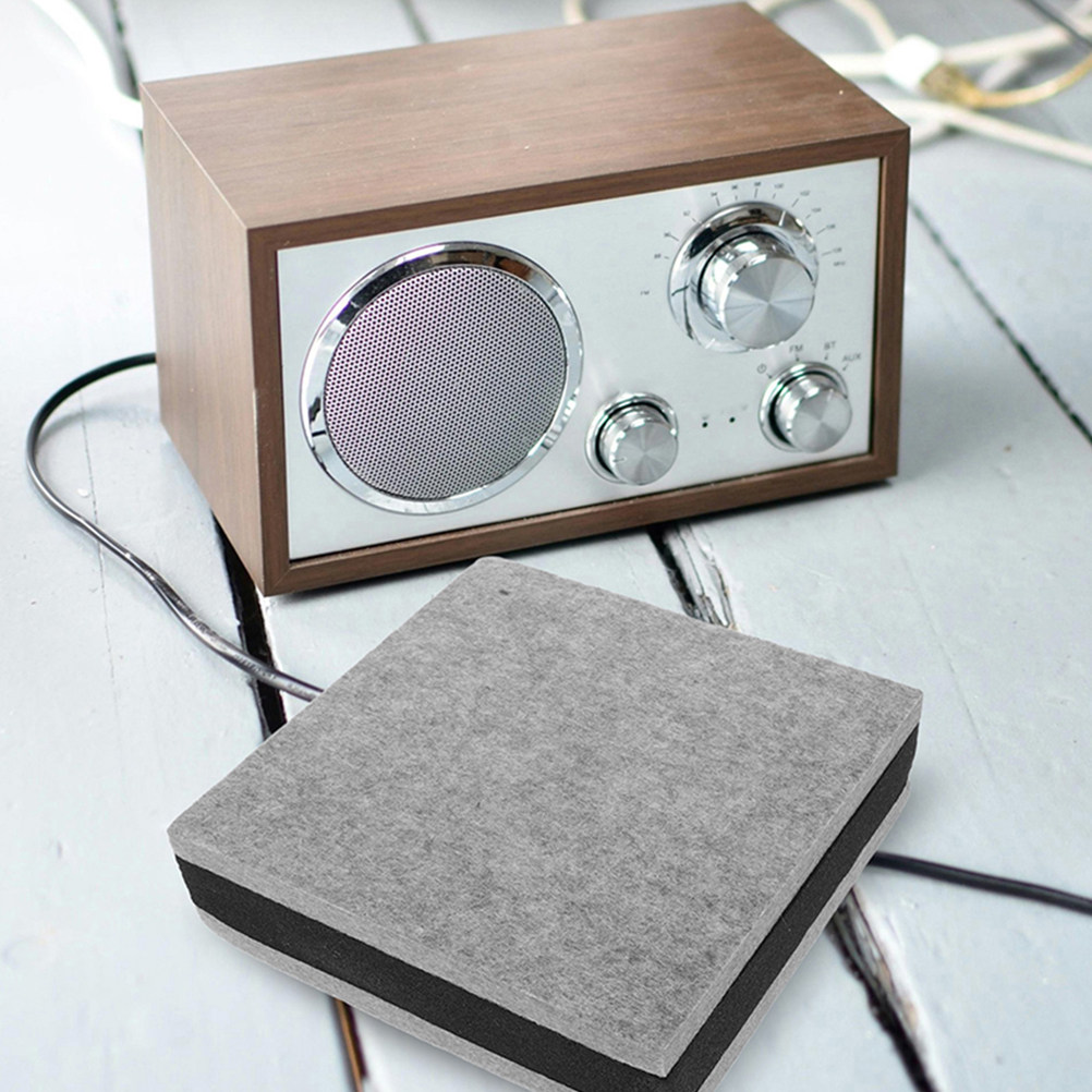 Monitor Stand - Tapis d'isolation pour subwoofer gris clair,