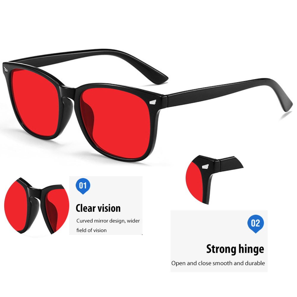 Gaming Glasses Blue Light - Lunettes anti-lumière bleue avec verres rouges