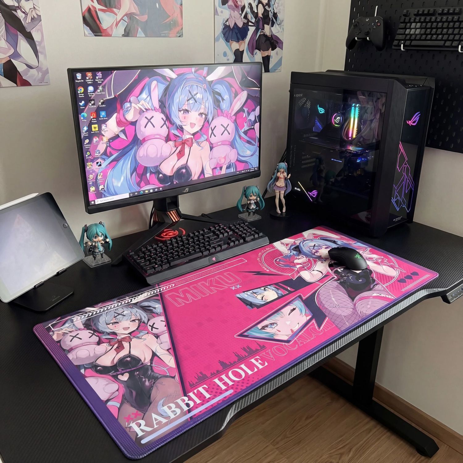 Pc Gaming Hatsune Miku - Tapis de souris de jeu extra
