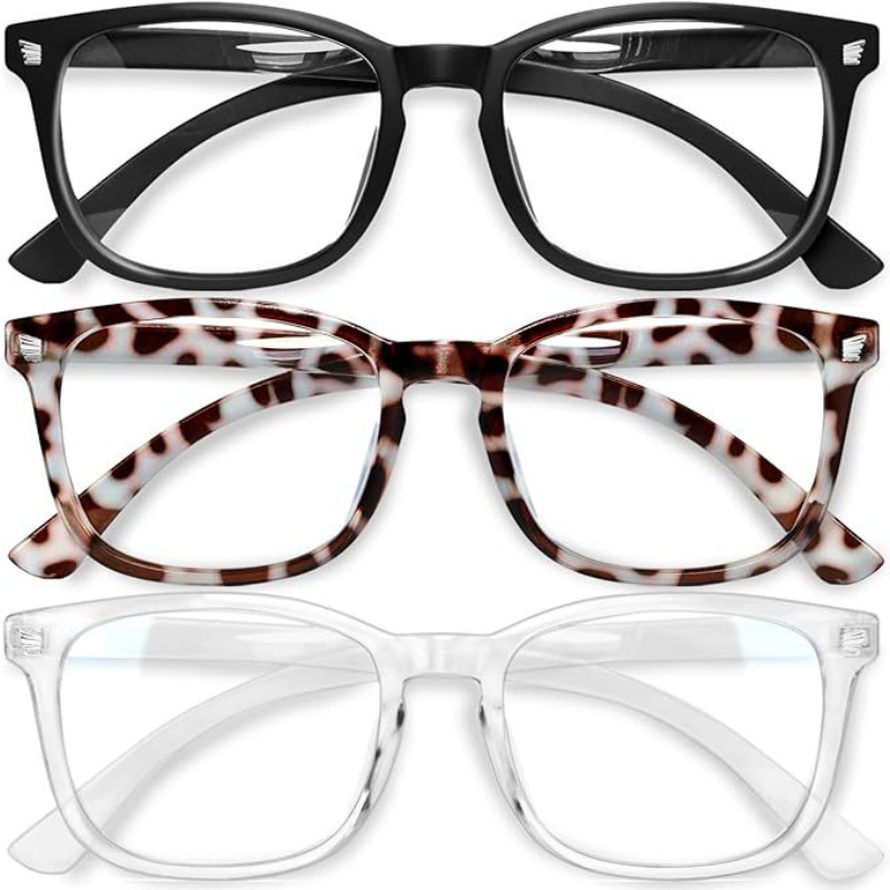 Gaming Glasses Blue Light - 3 paires de lunettes anti-lumière bleue,