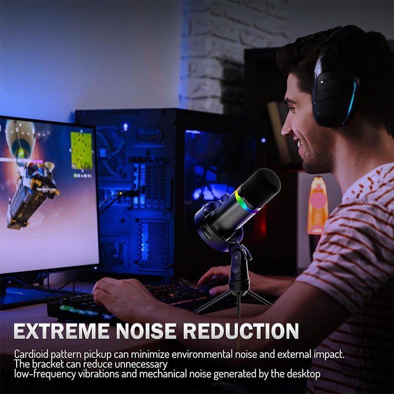 Monitor Stand - Microphone de jeu USB avec bras