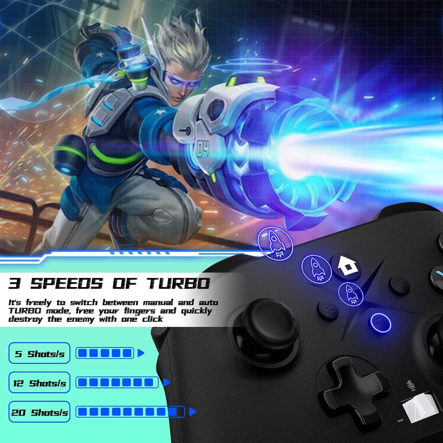 Manette sans fil 2,4G à effet  - Pc Gaming Xbox avis et prix