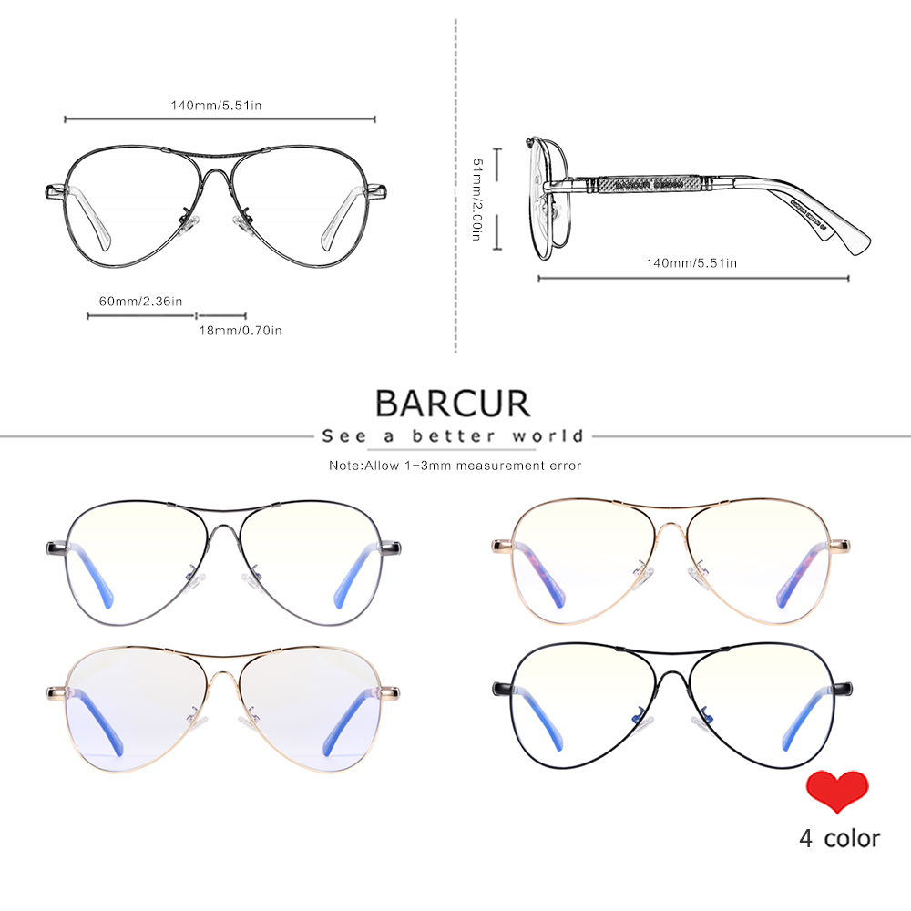 BARCUR Anti lumière bleue bloq - Gaming Glasses Blue Light avis et prix