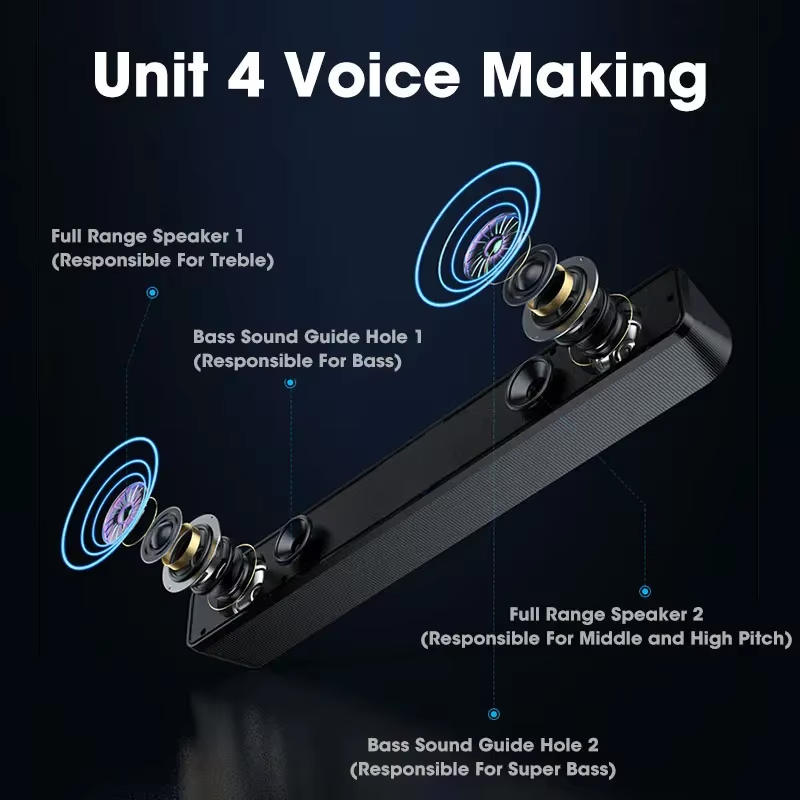 Barre de son Bluetooth 5.0 4D  - Gaming Speaker avis et prix