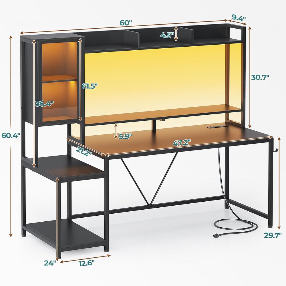 Bureau de jeu de 60 pouces ave - Pc Gaming Desk avis et prix